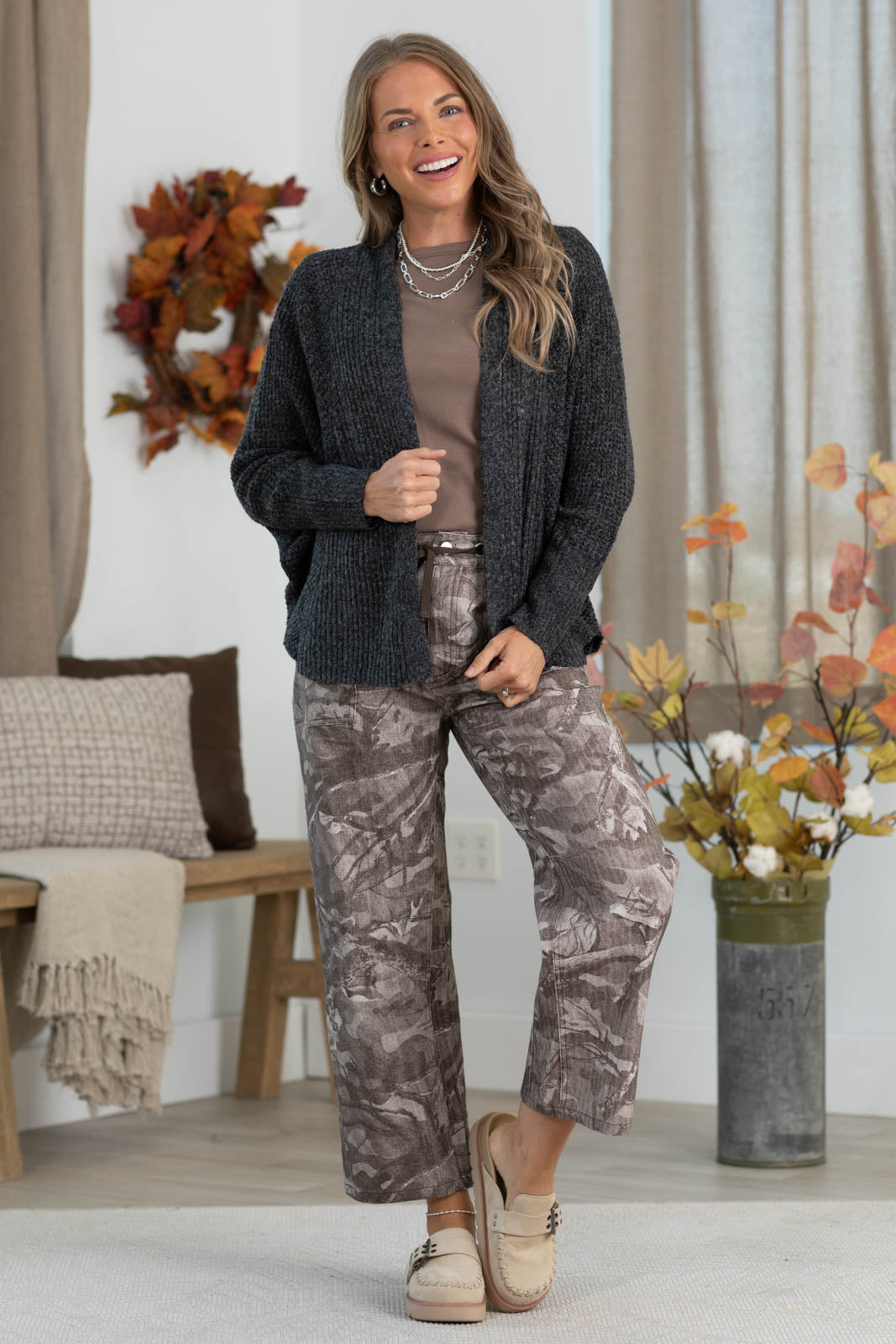 Staccato Ribbed Dolman Open Front Cardigan