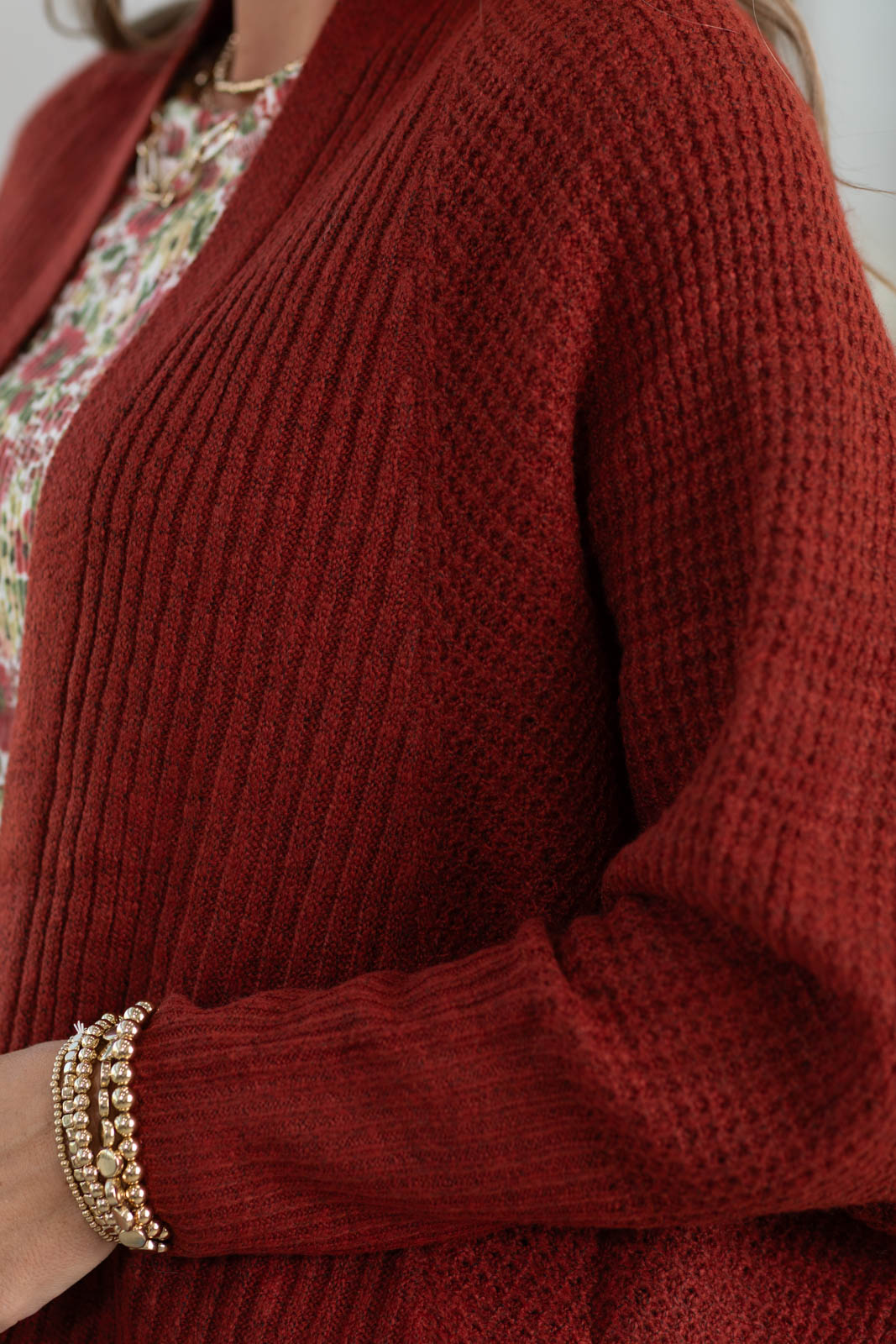Staccato Ribbed Dolman Open Front Cardigan