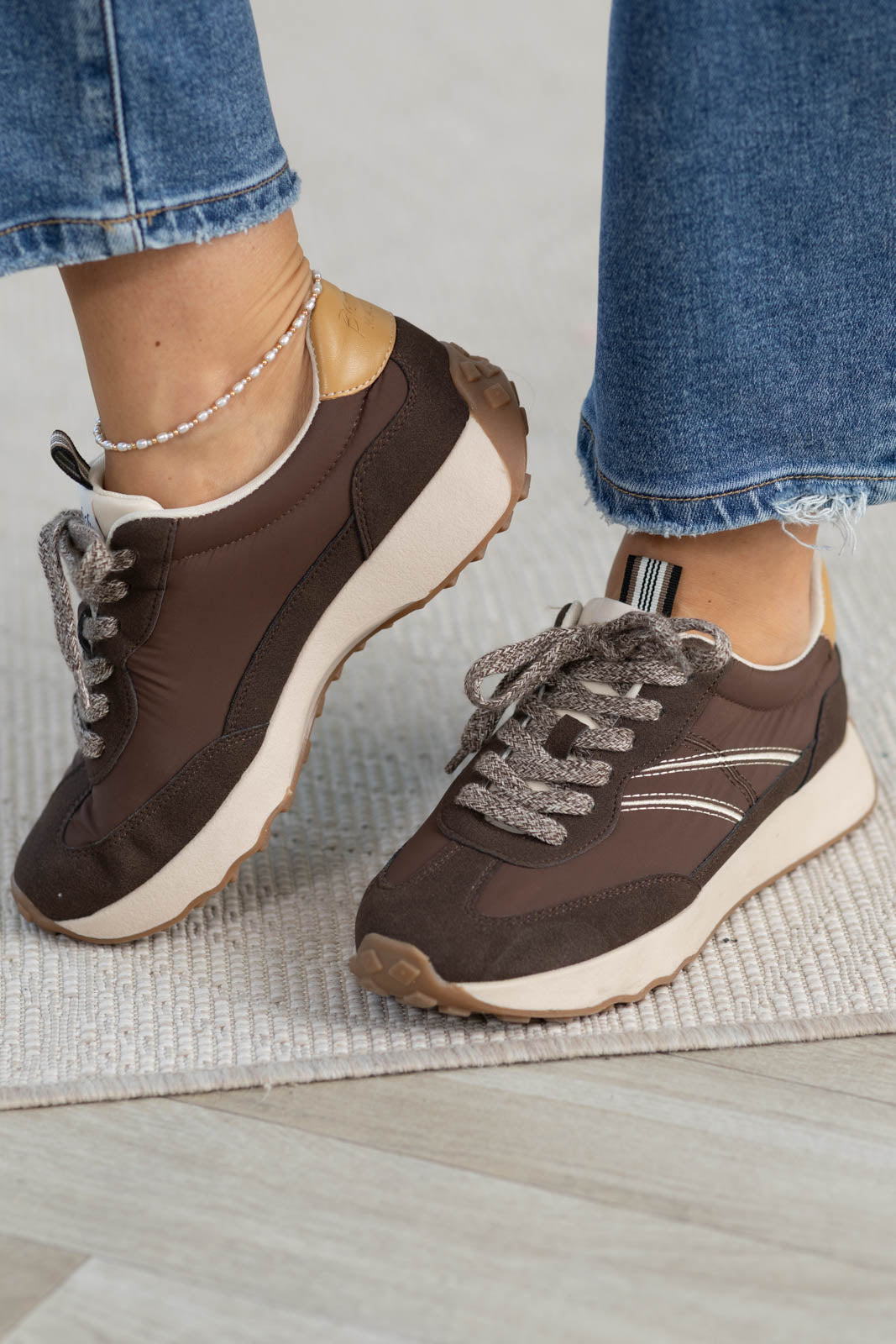 Blowfish Low-Top Sneaker with Diamond Tread Detail