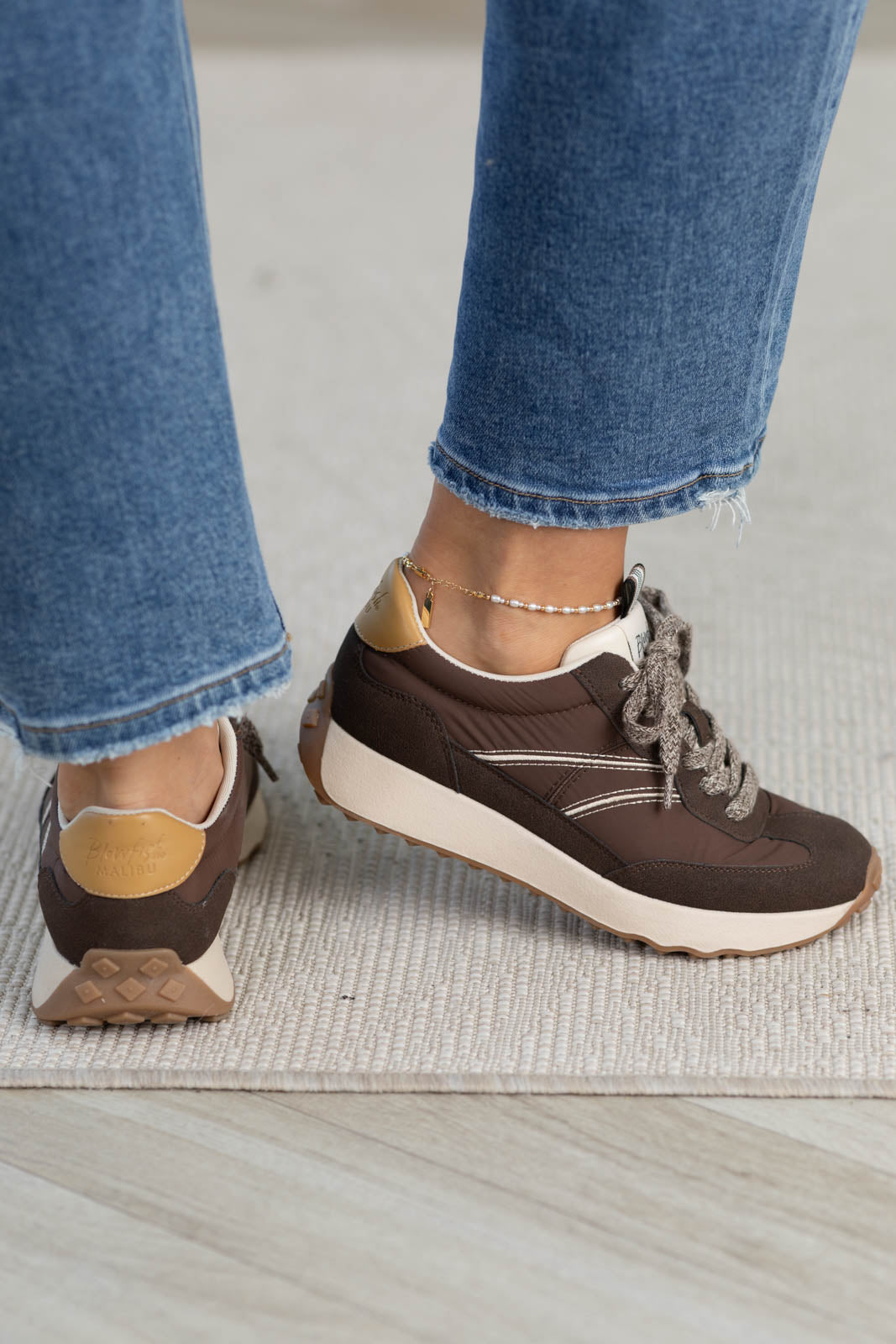 Blowfish Low-Top Sneaker with Diamond Tread Detail