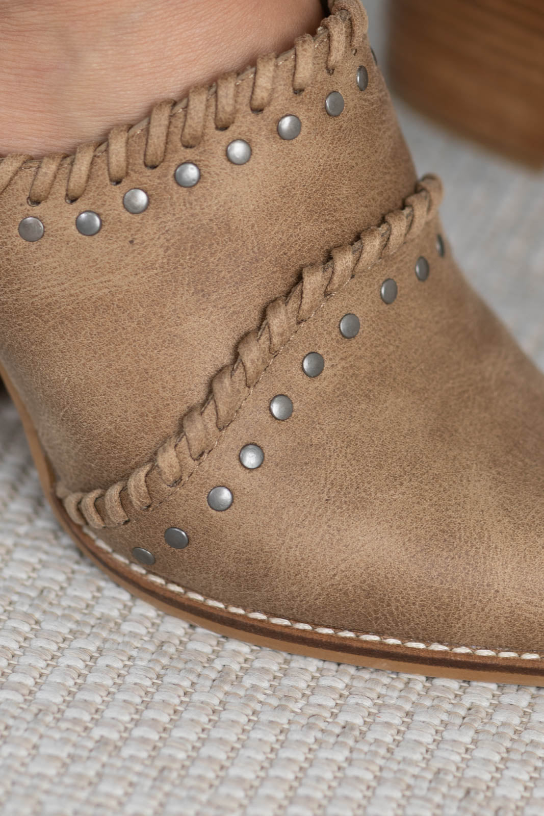 Corkys Tan Western Pointed Slip On Heel Mule