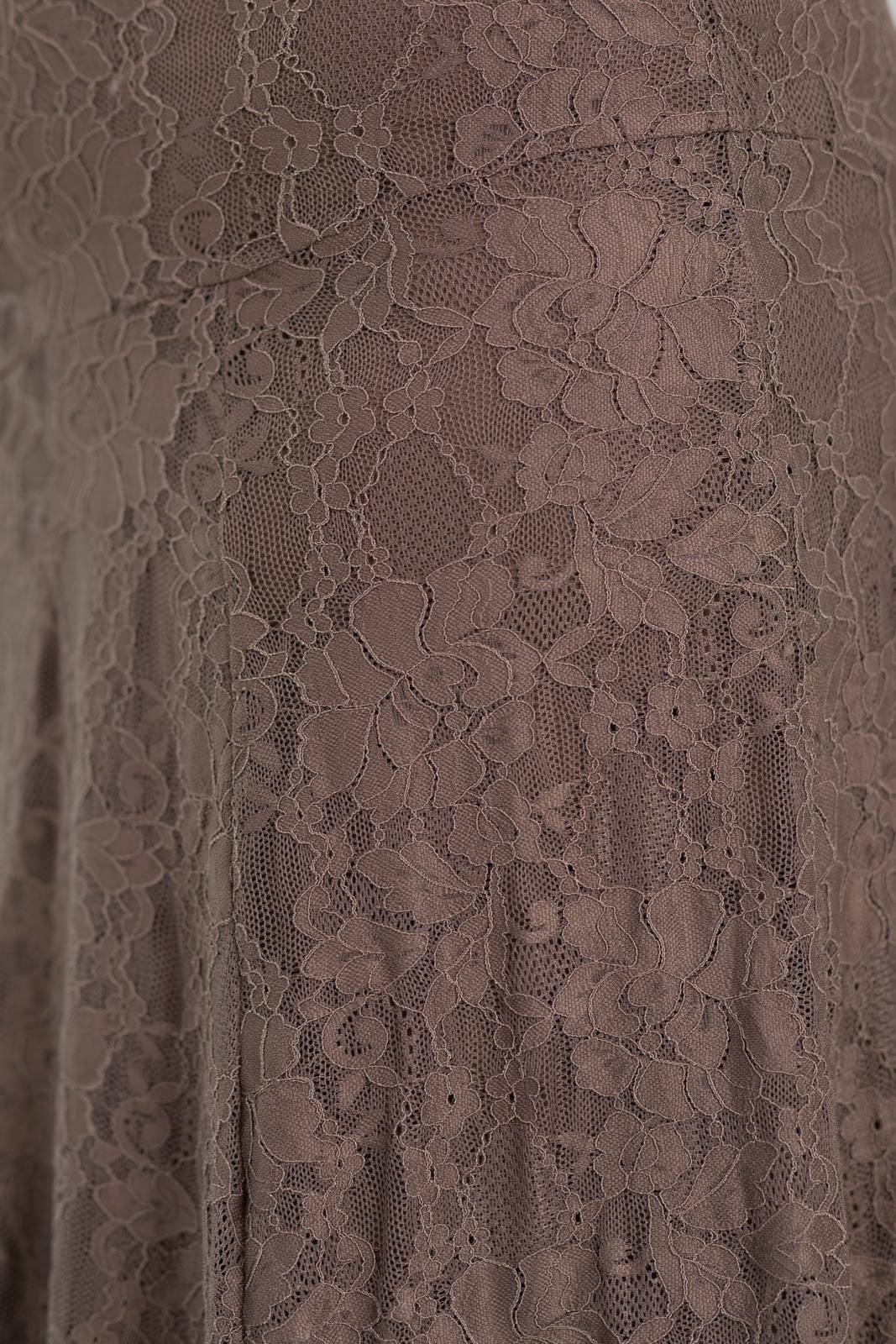 Mocha Lace Midi Elastic Skirt