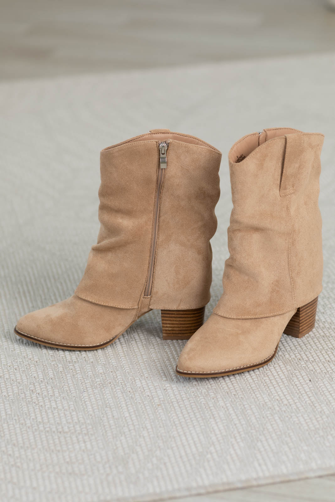Corkys Tan Suede Pointed Bootie
