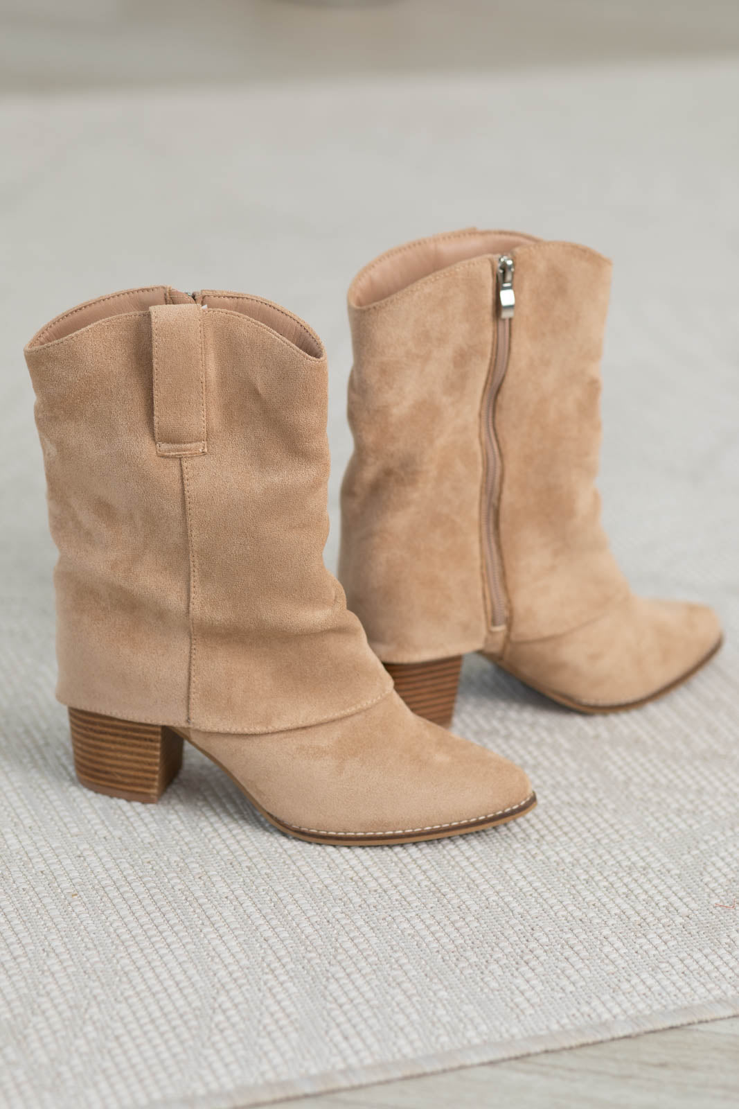 Corkys Tan Suede Pointed Bootie