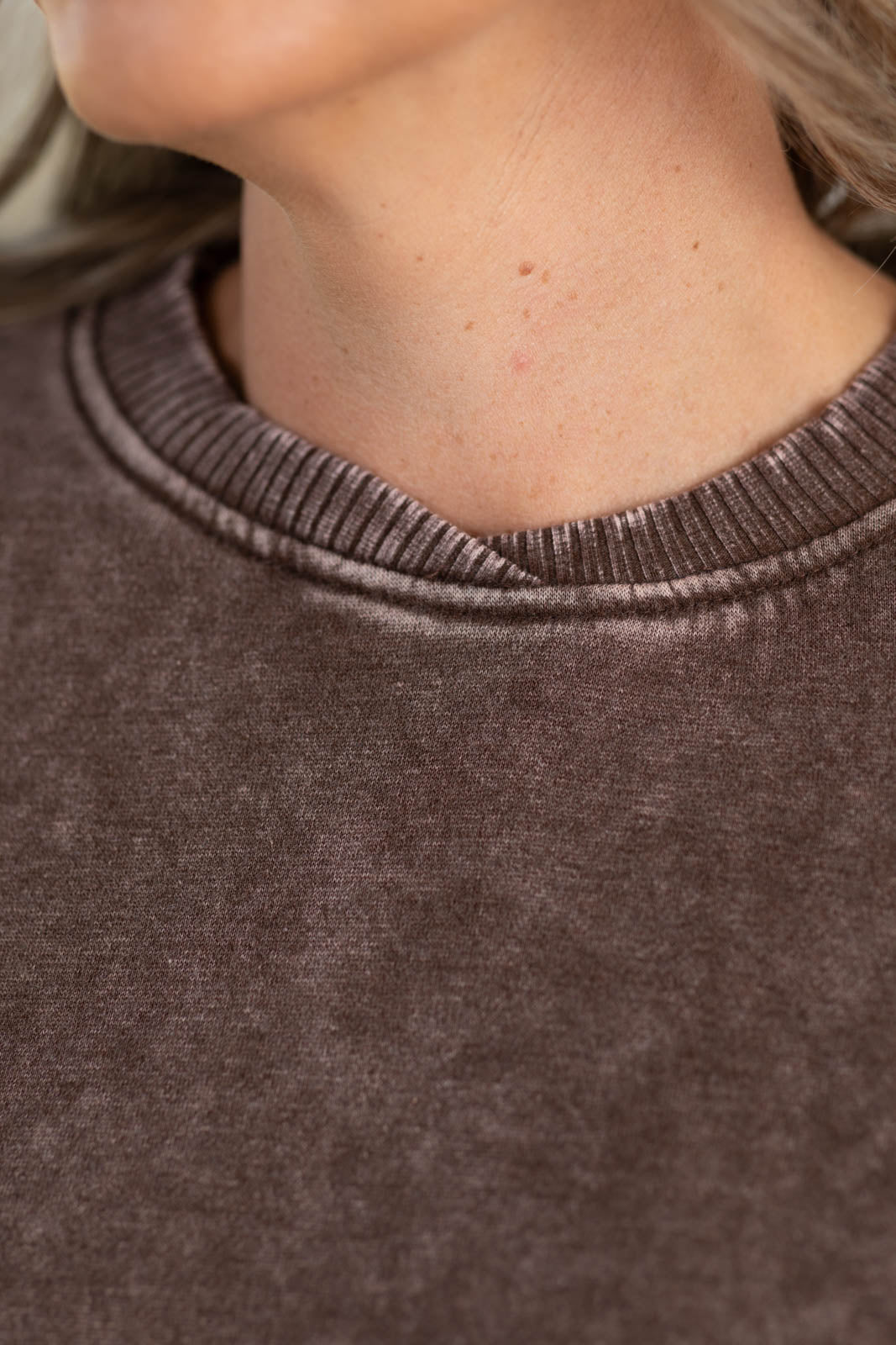 Mineral Washed Relaxed Fleece Pullover Sweatshirt