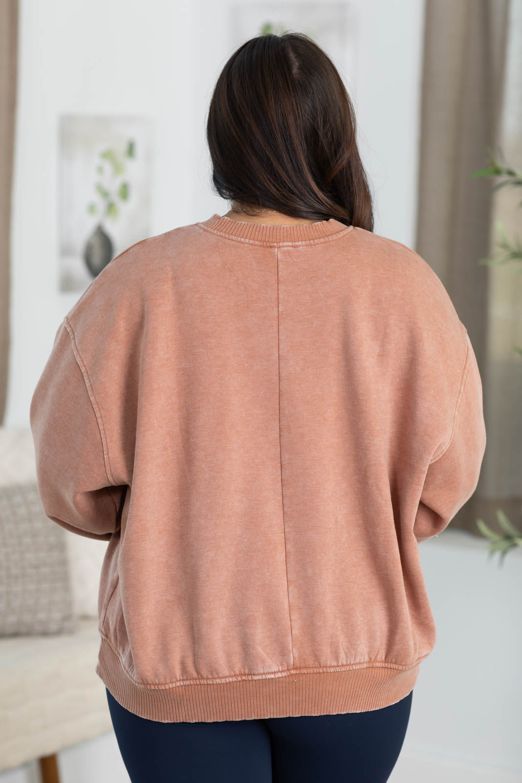 Mineral Washed Relaxed Fleece Pullover Sweatshirt