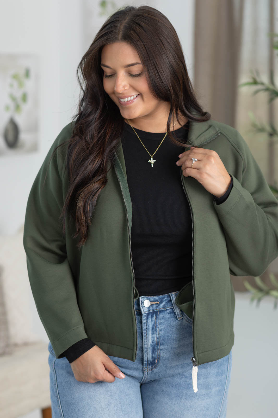 Premium Scuba Full Zip Jacket With Pockets