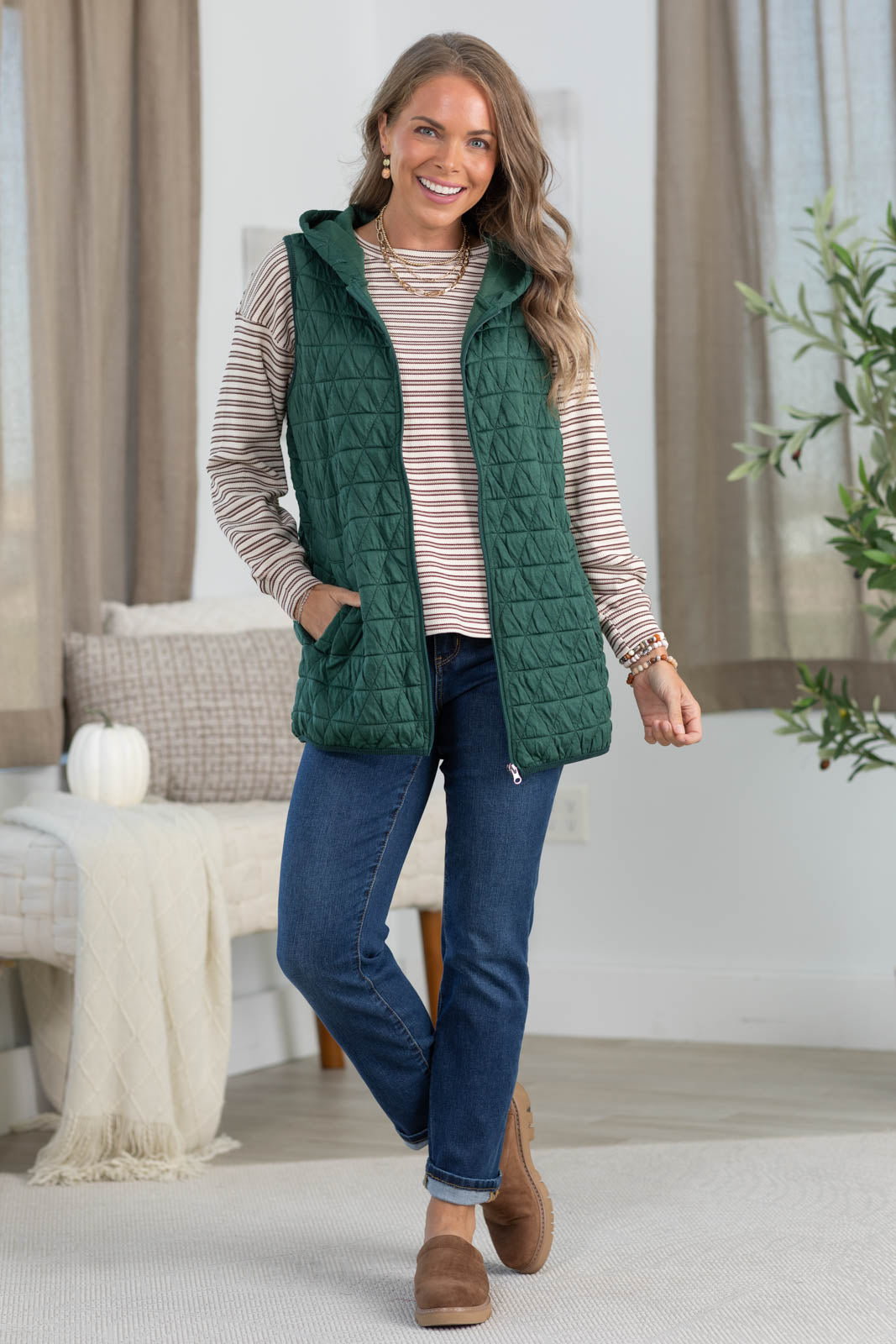 Over The Top Quilted Vest by Filly Flair