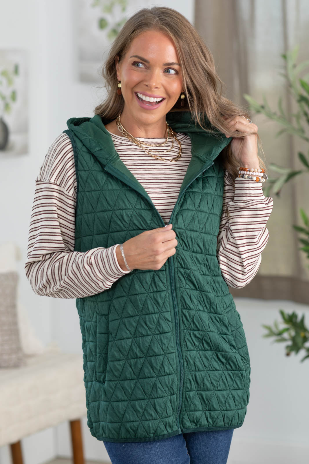 Over The Top Quilted Vest by Filly Flair