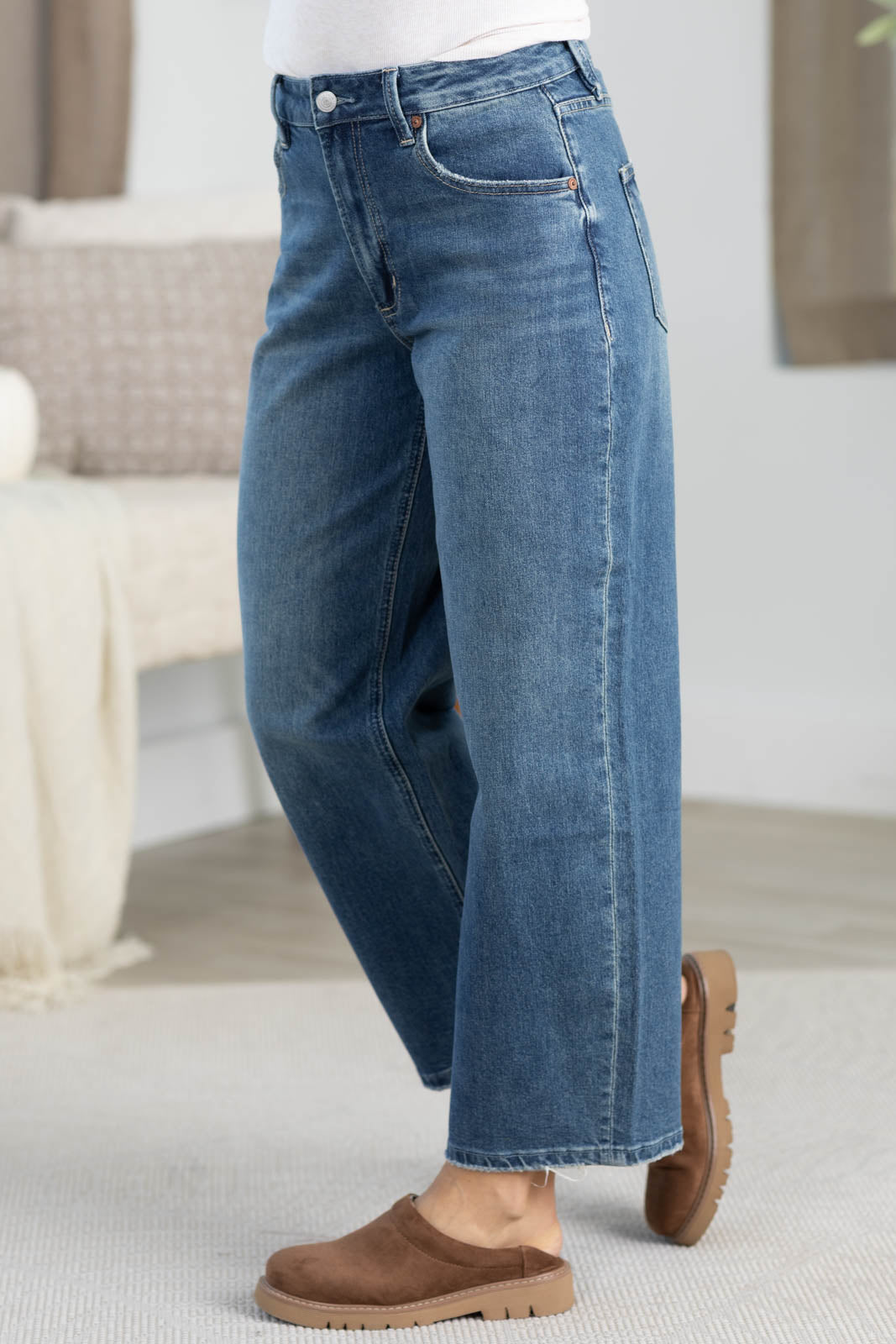 Mica High Rise Straight Ankle Tapered Jean