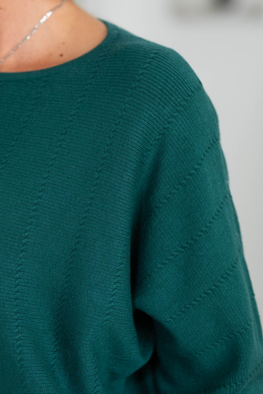 Staccato Vertically Textured Dolman Sweater Top