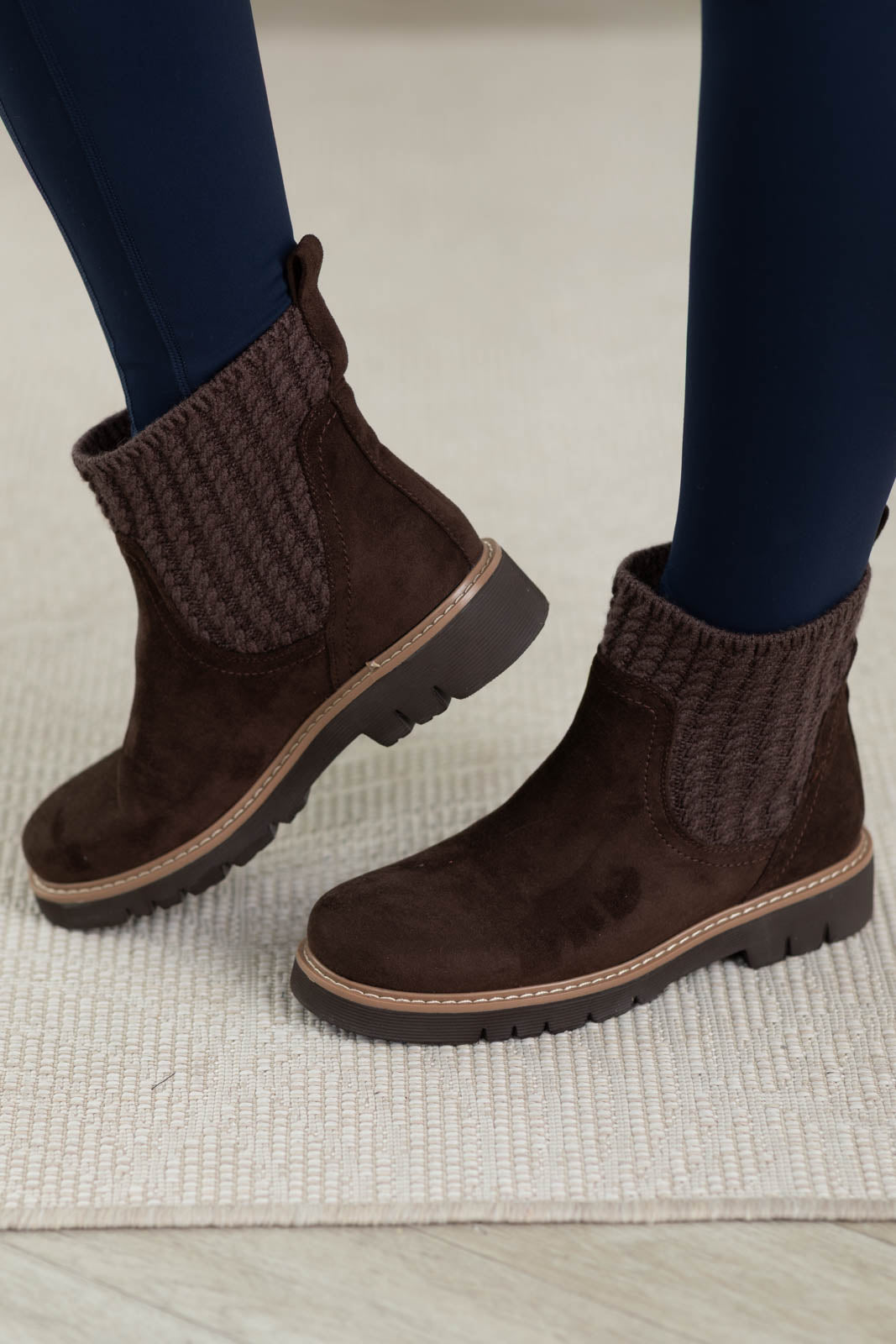 Corkys Chocolate Faux Suede Bootie