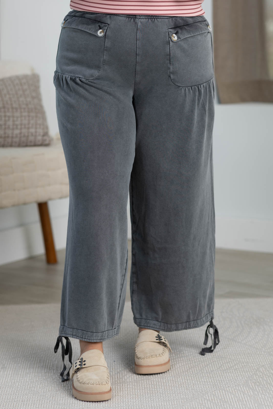 Cotierra Wide Leg Cinch Pants