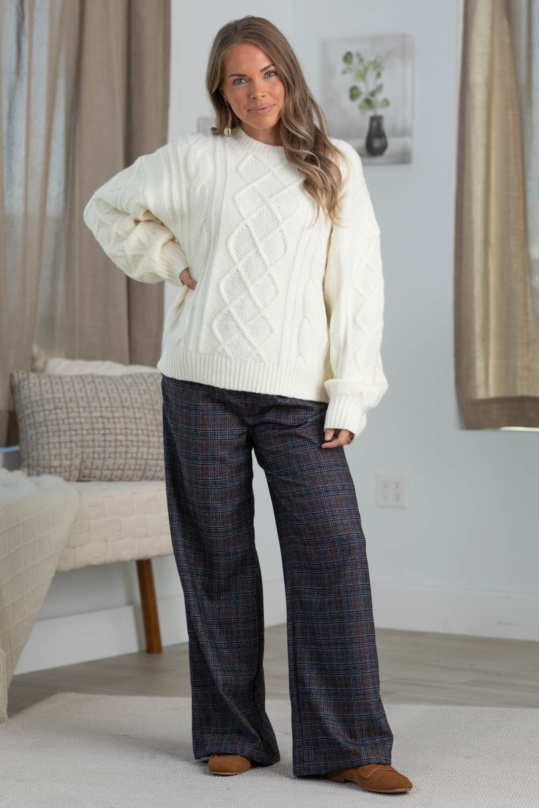 Cotierra Premium Cable Knit Sweater