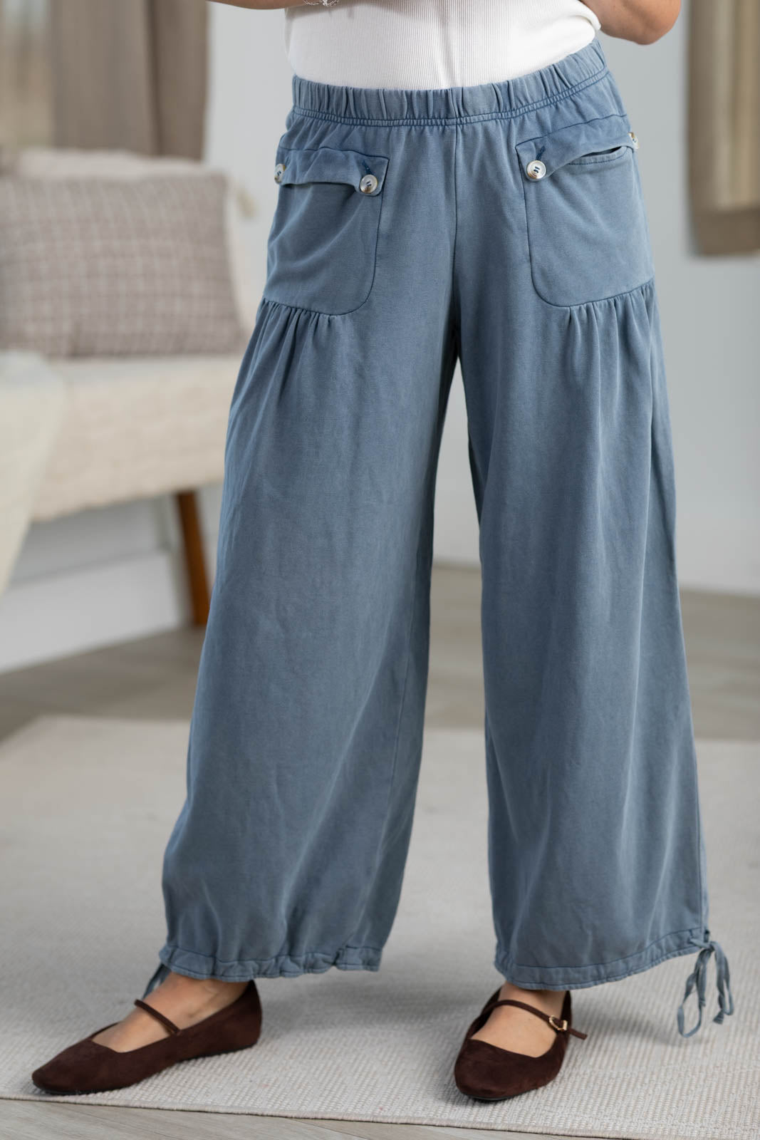 Cotierra Wide Leg Cinch Pants