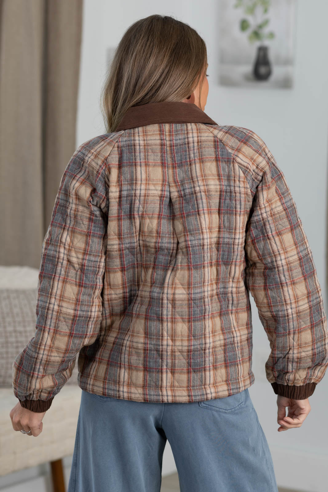 Staccato Quilted Plaid Jacket