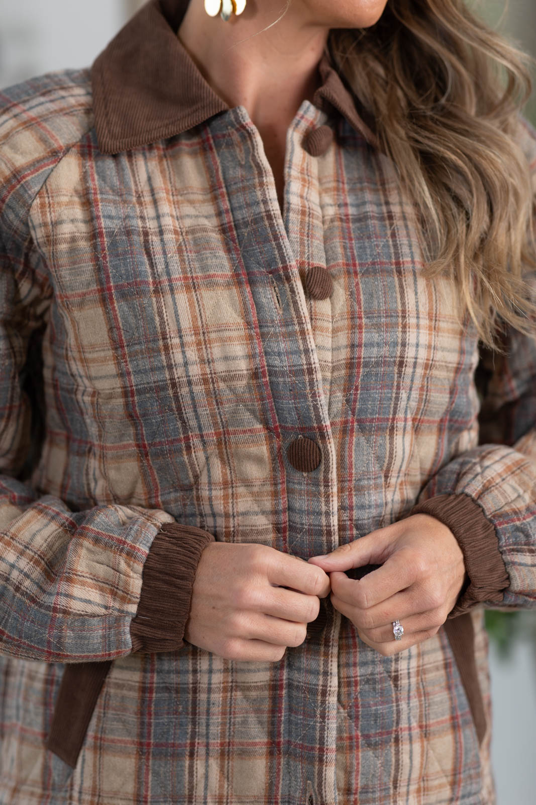 Staccato Quilted Plaid Jacket