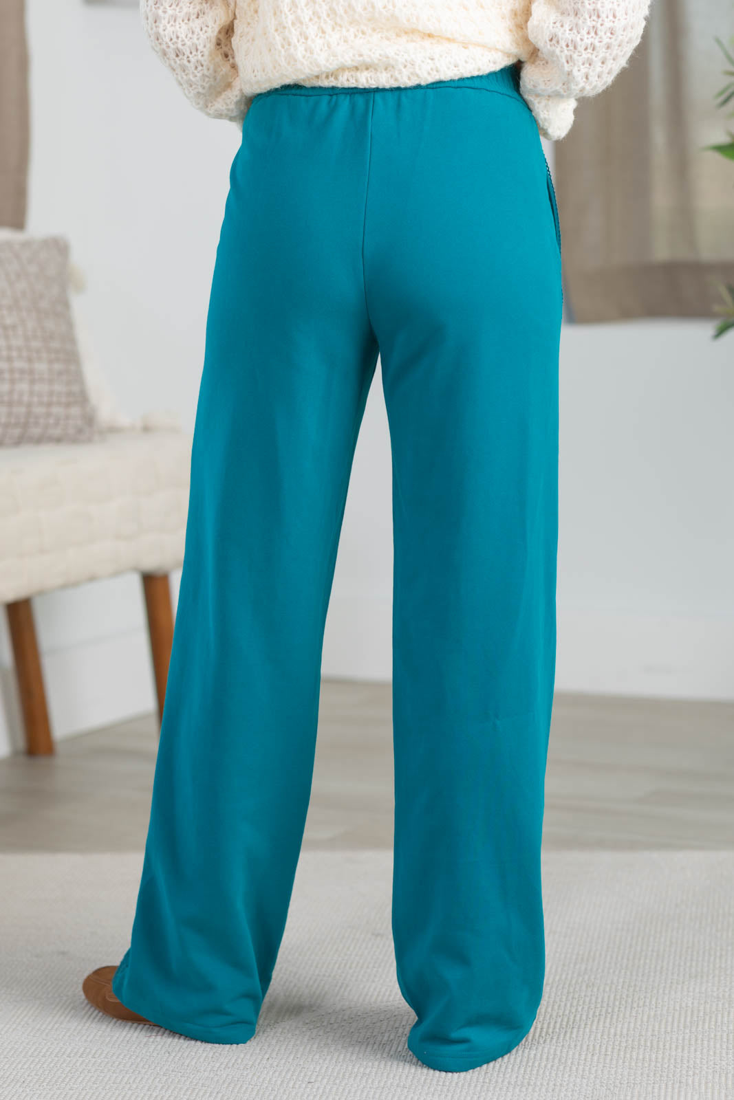 Elevated Ease Lace Detail Wide Leg Pant by Filly Flair