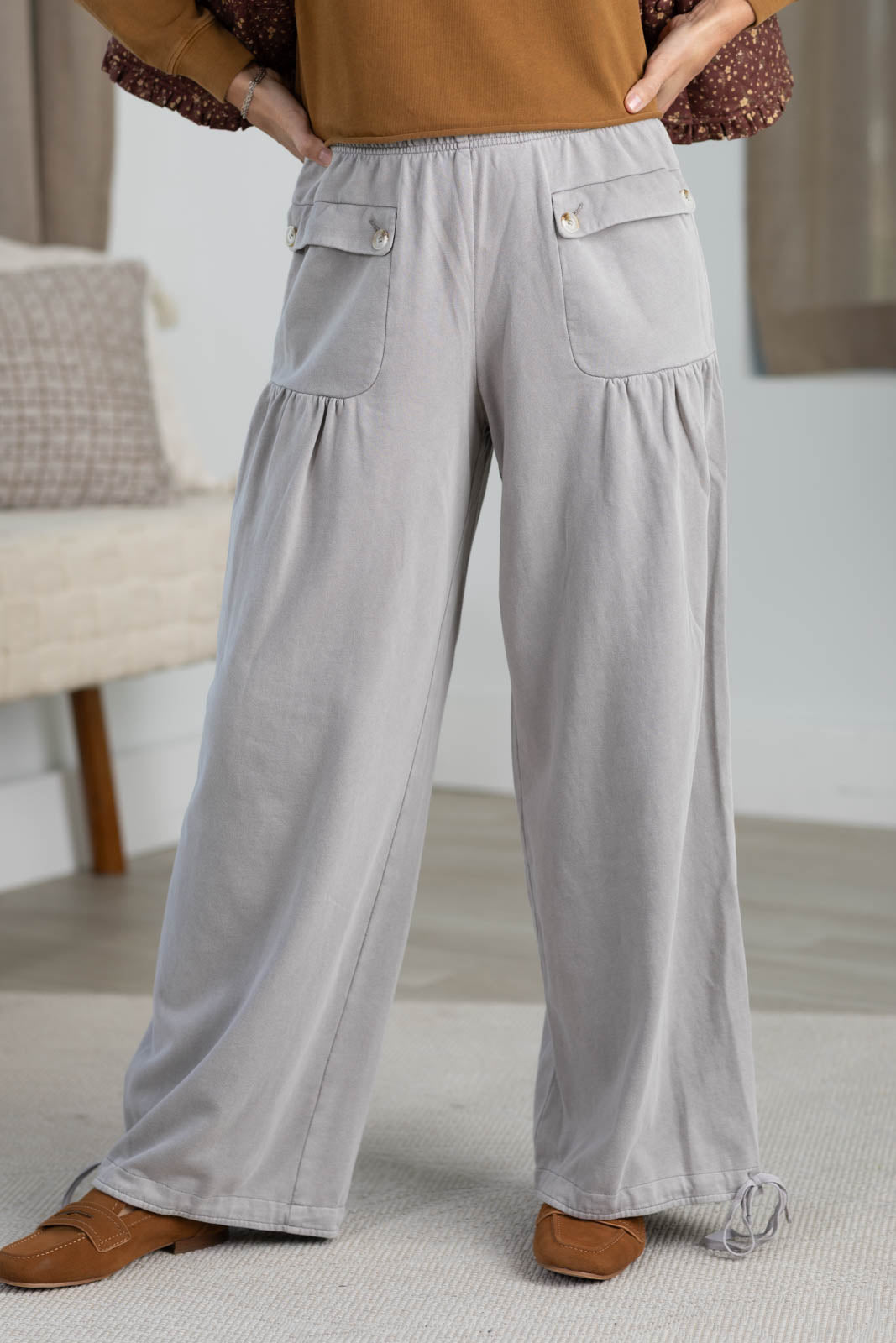 Cotierra Wide Leg Cinch Pants