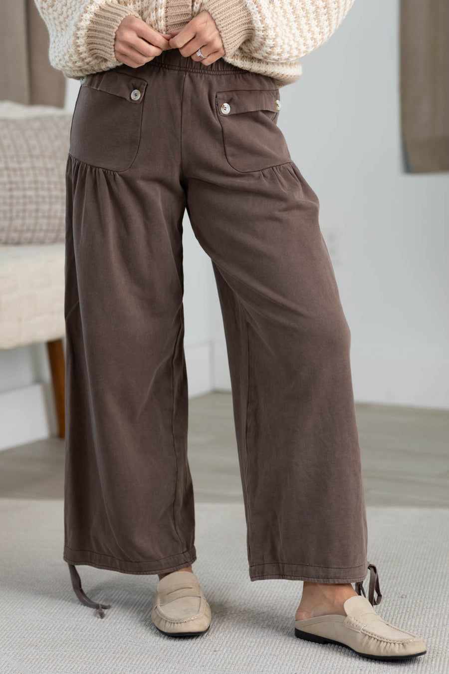 Cotierra Wide Leg Cinch Pants