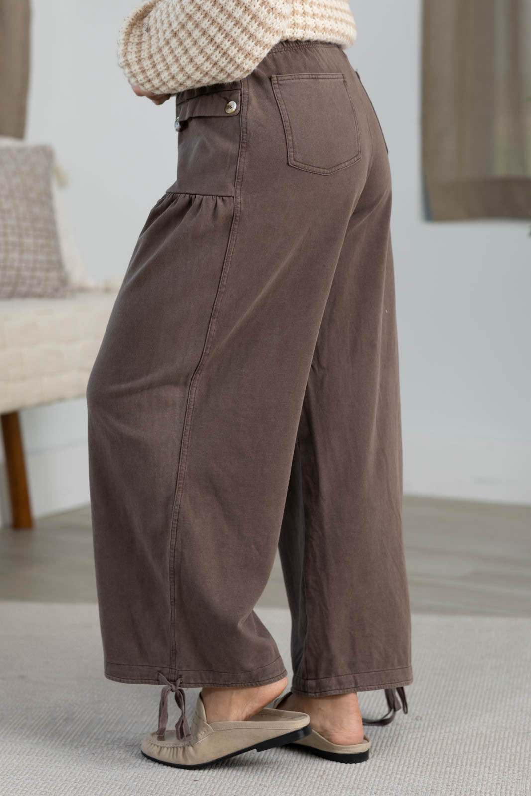 Cotierra Wide Leg Cinch Pants