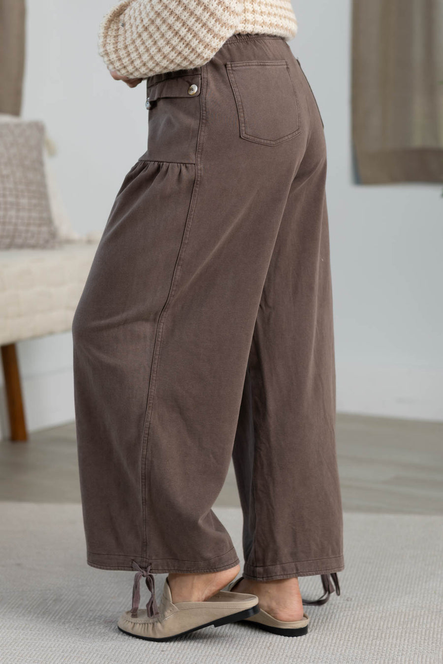 Cotierra Wide Leg Cinch Pants