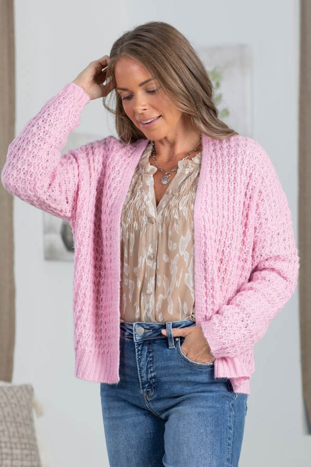 Staccato Textured Open Front Sweater Cardigans