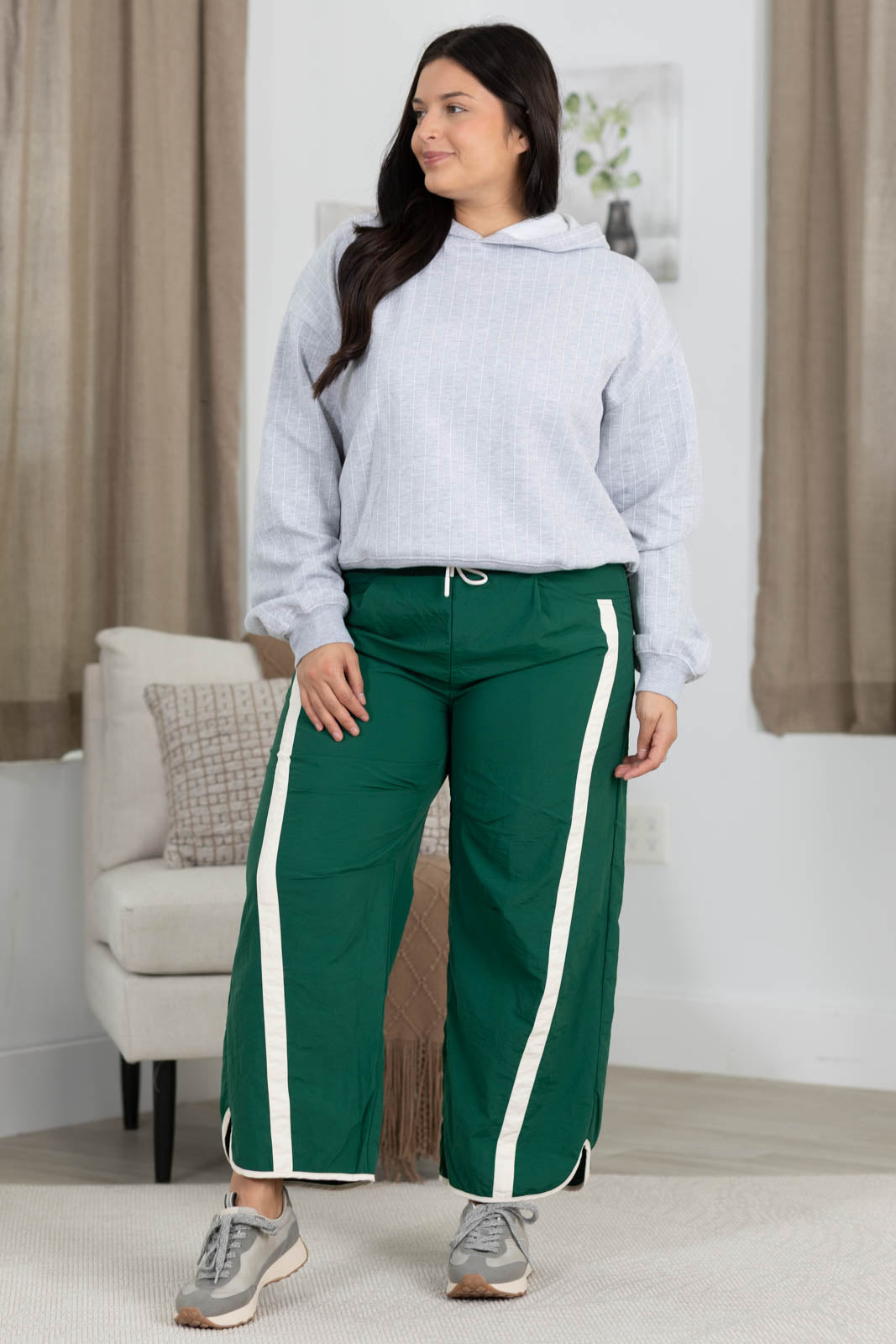 Pinstripe French Terry Hoodie