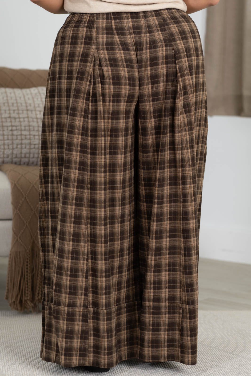 Cotierra Plaid Wide Leg Pants