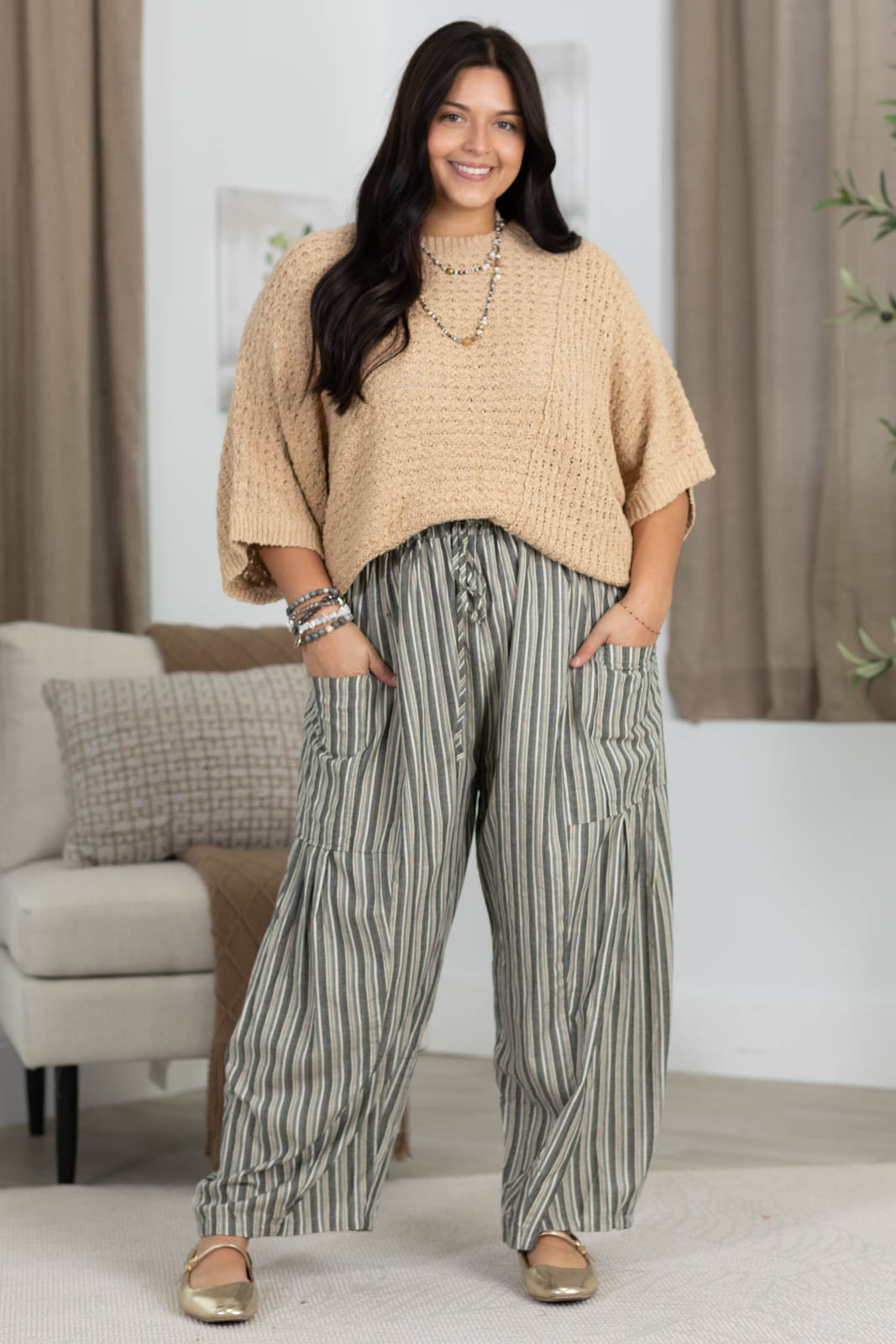 Cotierra x Filly Flair Easy Waist Stripe Relaxed Fit Pants