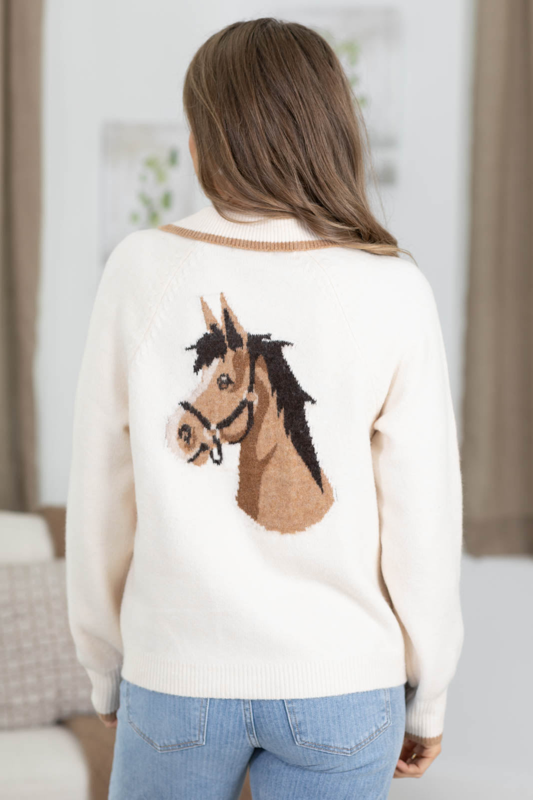 Staccato Ivory Button Up Sweater Cardigan