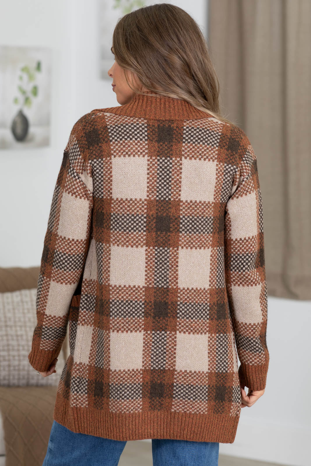 Staccato Contrast Collar Sweater Jacket
