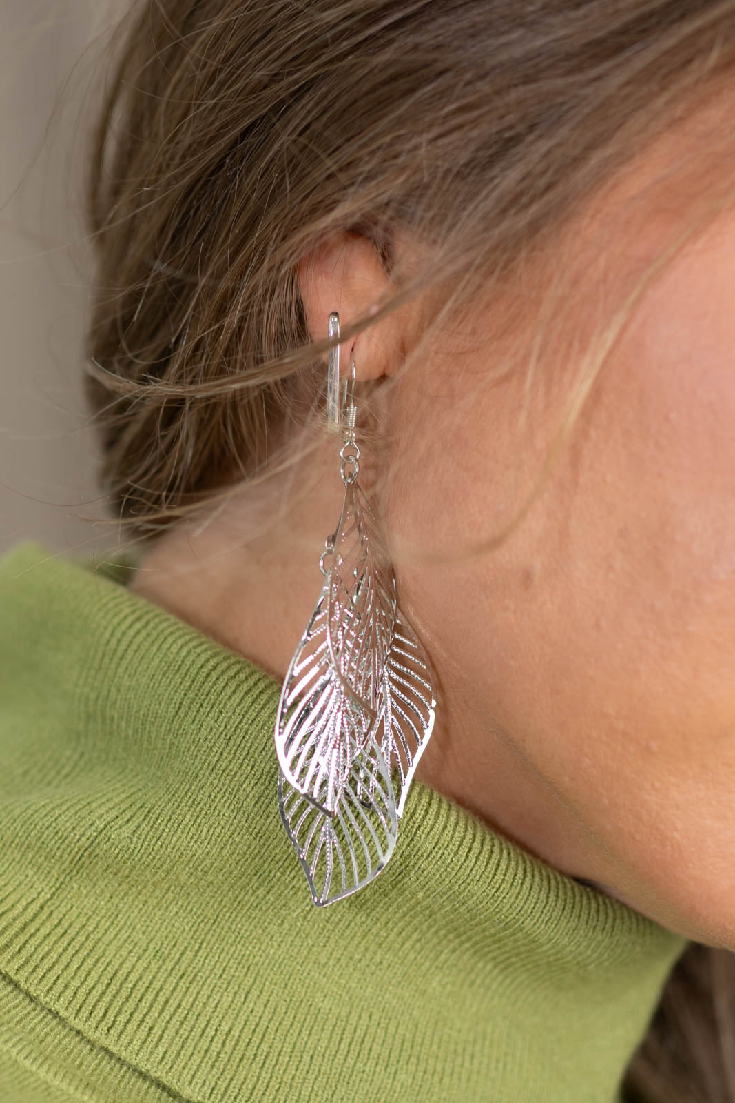 Stacked Leaf Earrings