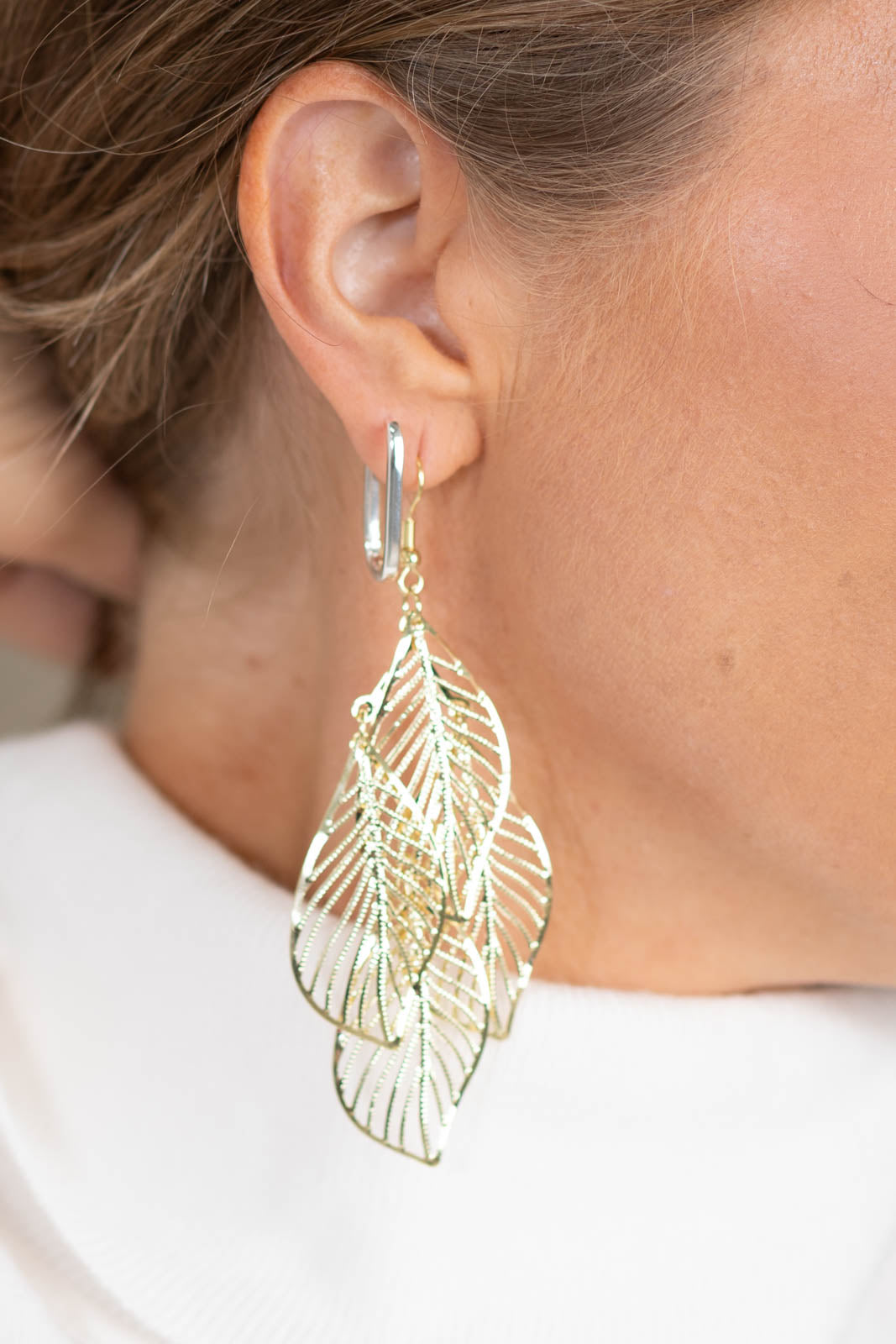 Stacked Leaf Earrings