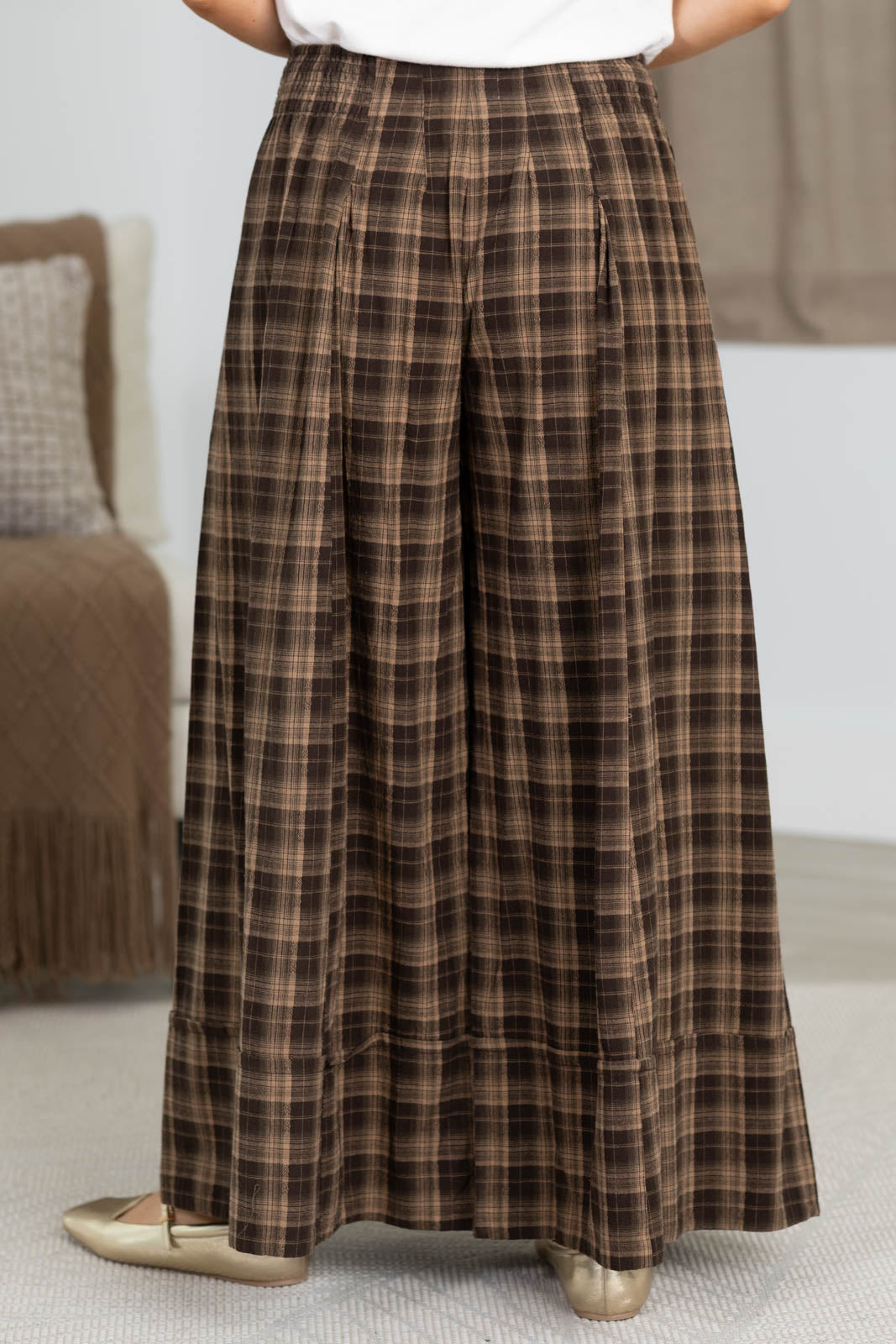 Cotierra Plaid Wide Leg Pants