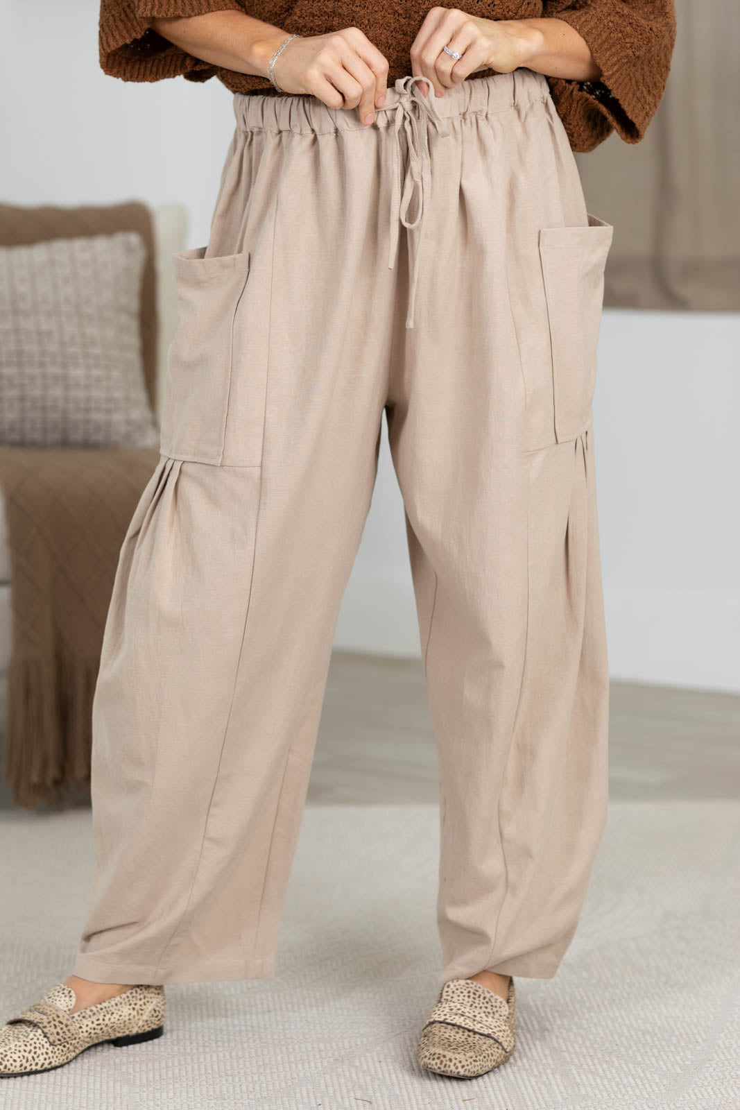 Cotierra x Filly Flair Easy Waist Relaxed Fit Pants with Pockets