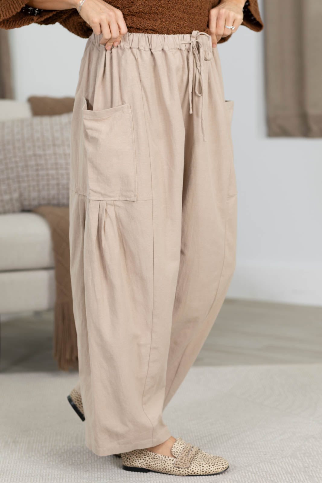 Cotierra x Filly Flair Easy Waist Relaxed Fit Pants with Pockets