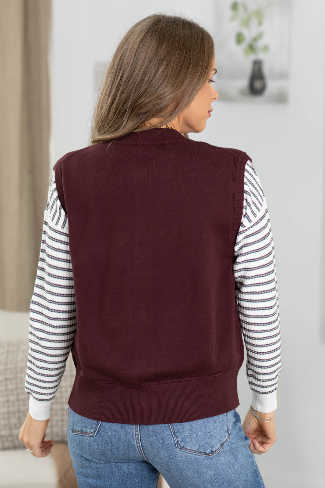 Staccato Button Down Light Sweater Vest