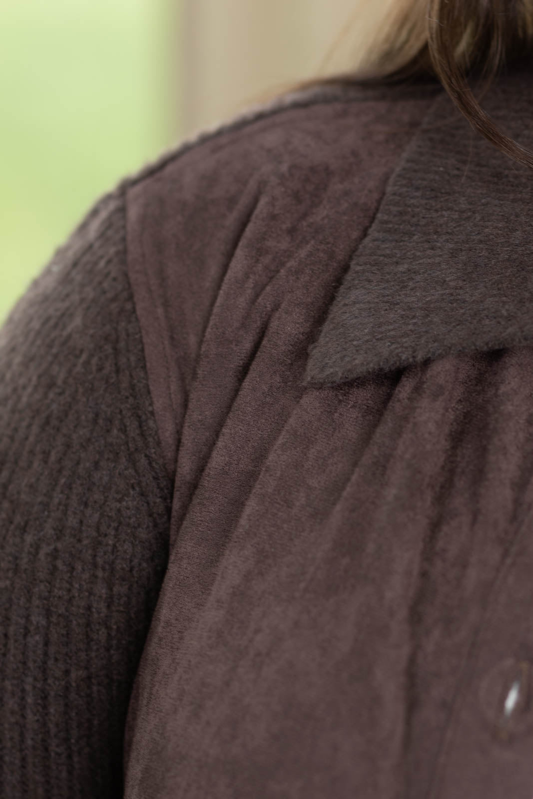 Staccato Chocolate Suede Sweater Jacket