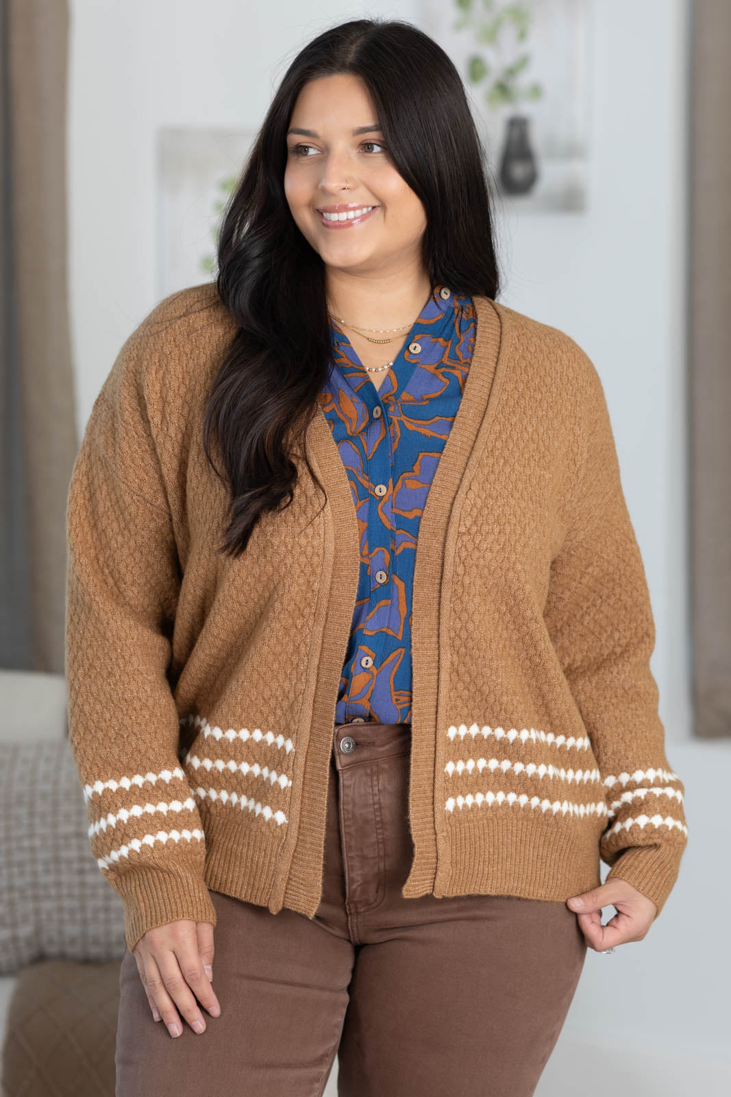 Staccato Textured Balloon Sleeve Cardigan