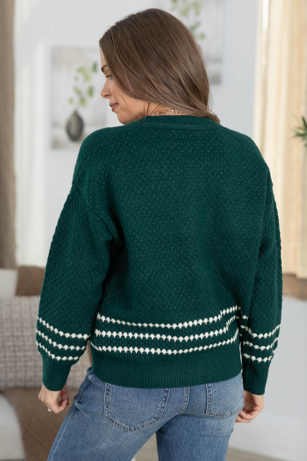 Staccato Textured Balloon Sleeve Cardigan
