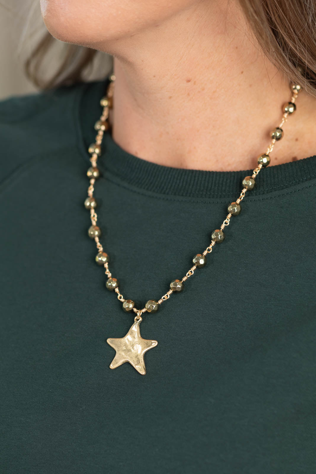 Gold Star Talus Necklace