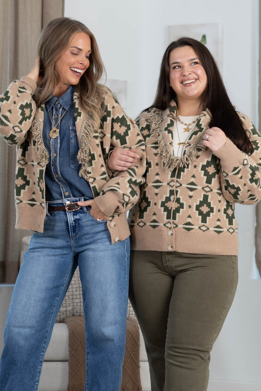 Wild West Aztec Cardigan With Fringe by Filly Flair