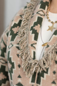 Wild West Aztec Cardigan With Fringe by Filly Flair
