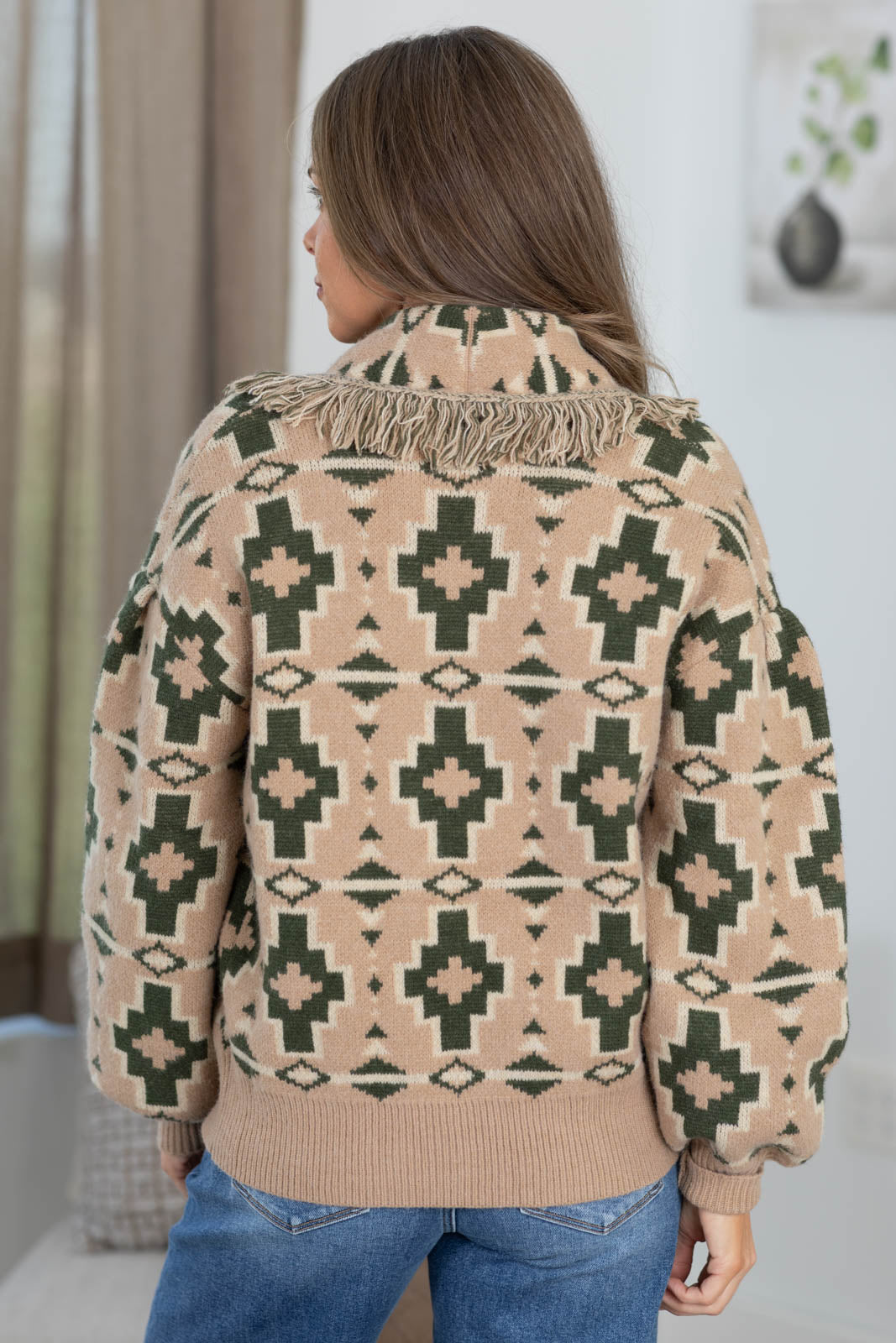 Wild West Aztec Cardigan With Fringe by Filly Flair