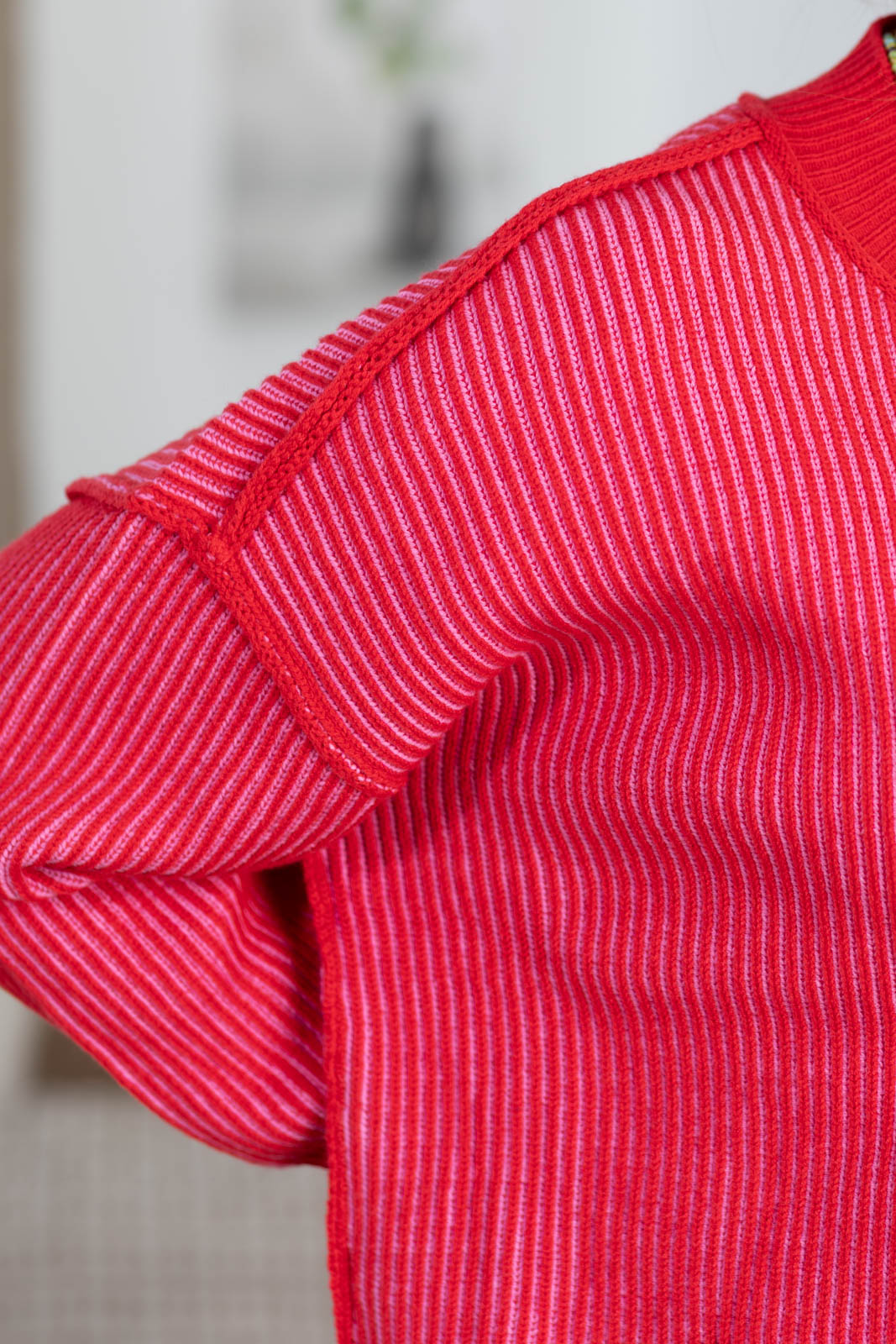 Two Tone Ribbed Sweater