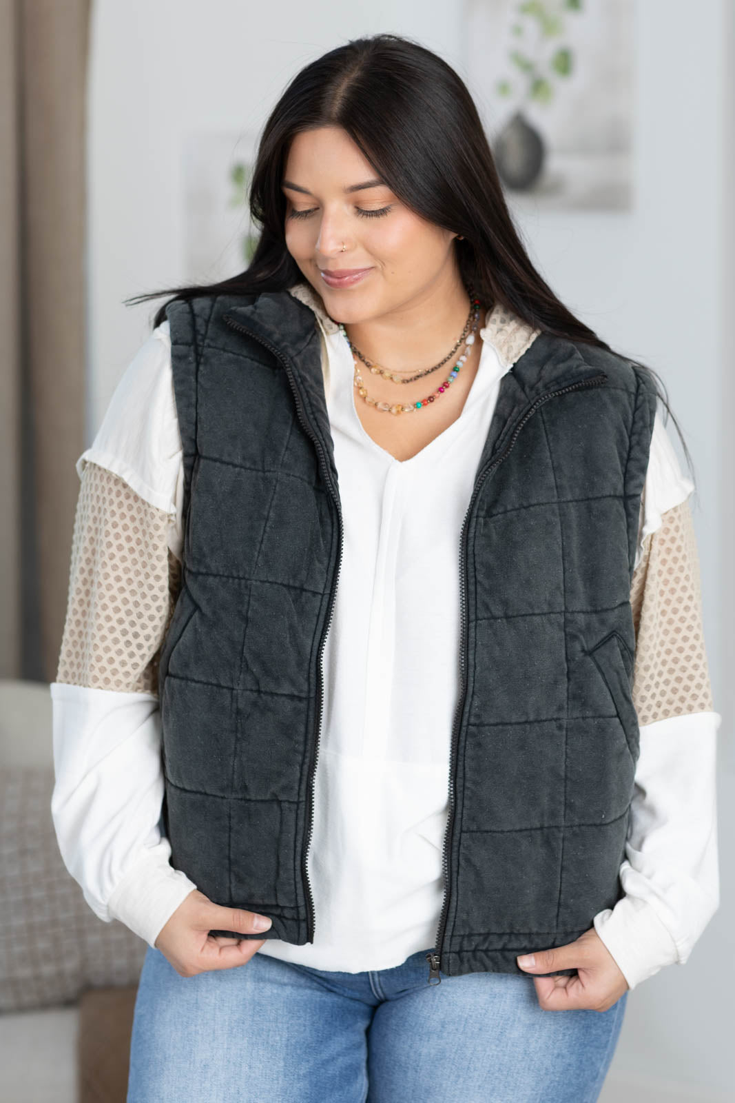 * DEAL* Super Soft Washed Quilted Vest