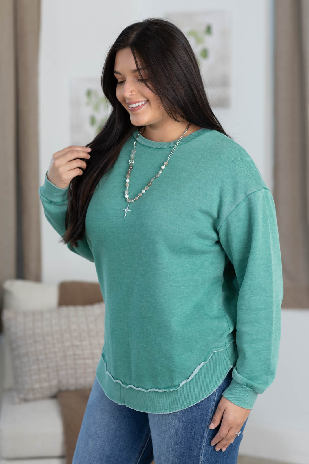 Cozy Campfire Round Hem Sweatshirt: Limited Edition Colors