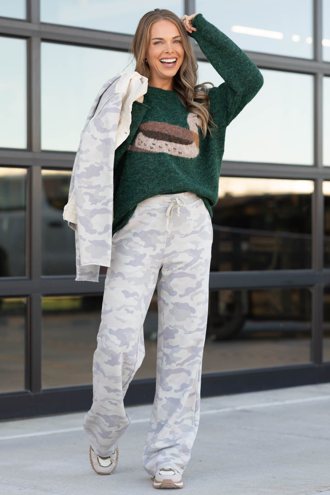 Camo Cutie French Terry Pants by Filly Flair
