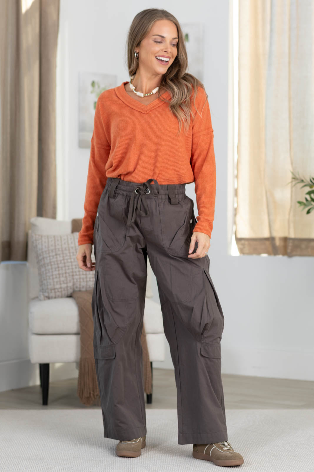Ribbed V-Neck Top